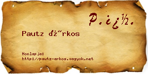 Pautz Árkos névjegykártya